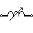 symbol induktoru s proměnným jádrem